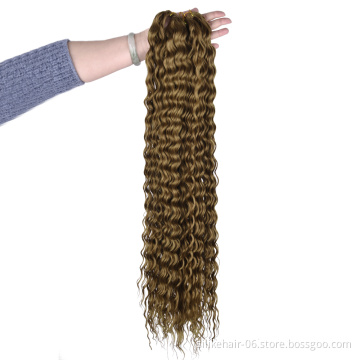 Silike 32 Inches Water Wave Hair Kinky Curly Hair Deep Wavy Crochet Braiding Synthetic Ombre Hair Extensions Braids For Women